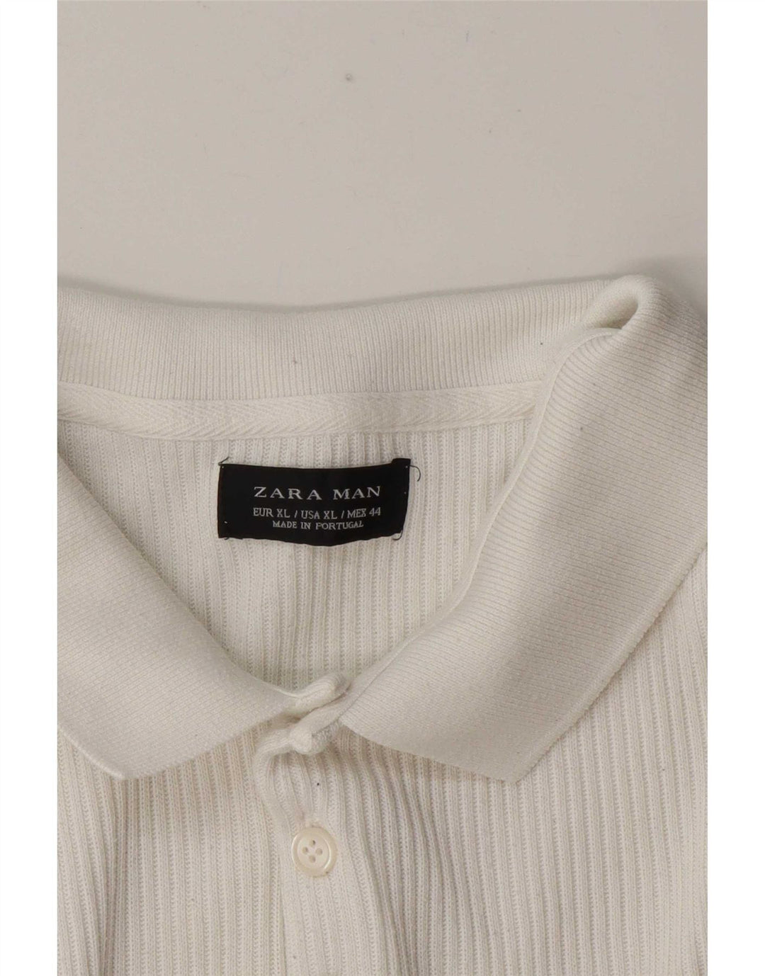Zara Mens Polo Shirt XL White
