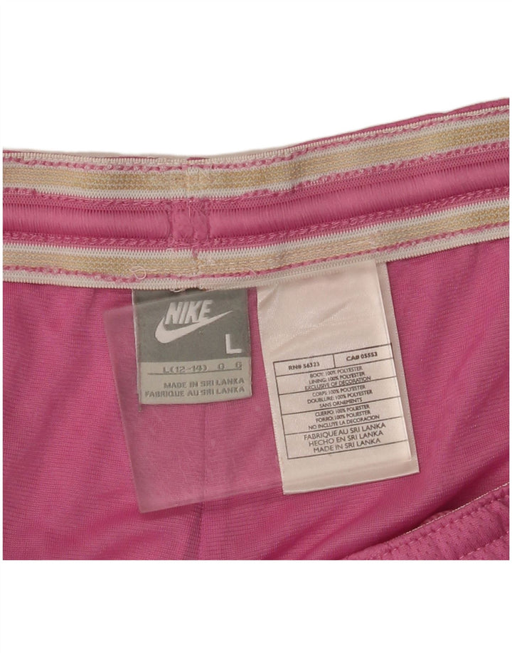NIKE Womens Sport Shorts US 12/14 Large Pink Polyester