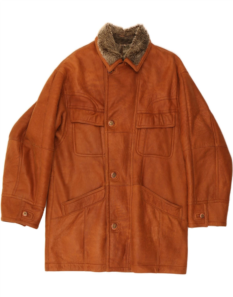 CHRIST Mens Shearling Jacket IT 52 XL Brown Shearling Vintage Christ and Second-Hand Christ from Messina Hembry 