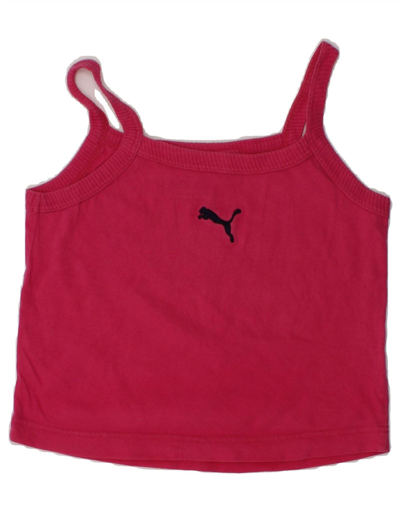 PUMA Girls Cami Top 5-6 Years Pink | Vintage Puma | Thrift | Second-Hand Puma | Used Clothing | Messina Hembry 