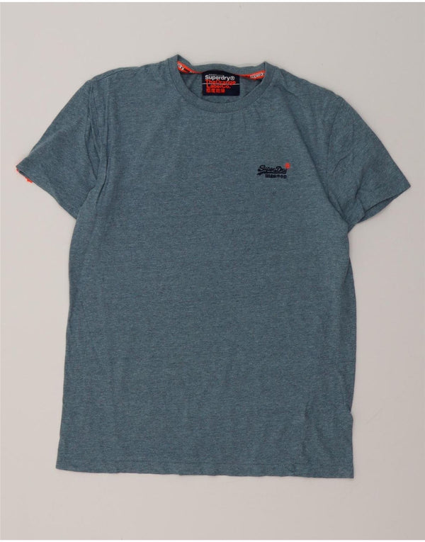 SUPERDRY Mens T-Shirt Top Small Blue Cotton