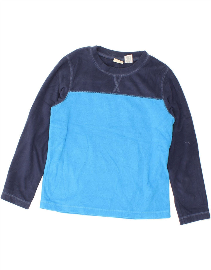 L.L.BEAN Boys Fleece Jumper 10-11 Years Medium  Navy Blue Colourblock Vintage L.L.Bean and Second-Hand L.L.Bean from Messina Hembry 