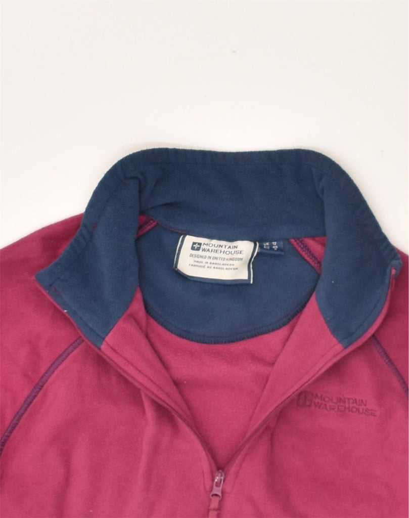 MOUNTAIN WAREHOUSE Womens Zip Neck Fleece Jumper UK 12 Medium  Pink | Vintage Mountain Warehouse | Thrift | Second-Hand Mountain Warehouse | Used Clothing | Messina Hembry 