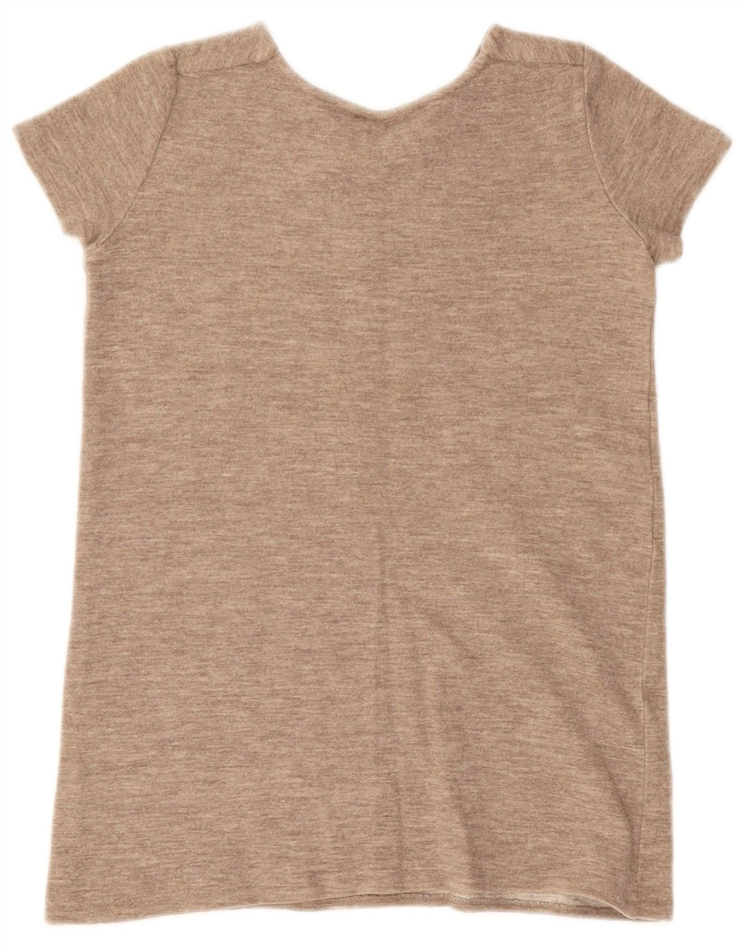 Zara Womens T-Shirt Top UK 12 Medium Brown Flecked