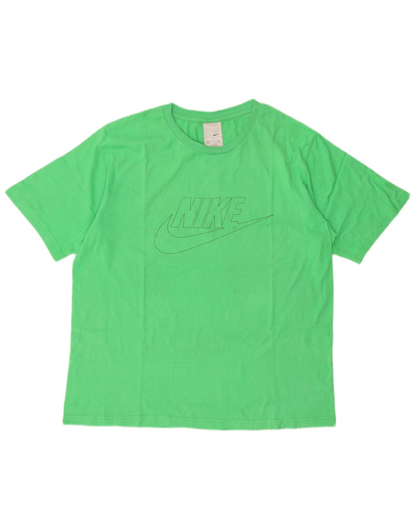 Nike Mens Graphic T-Shirt Top UK 45/47 Large Green Cotton