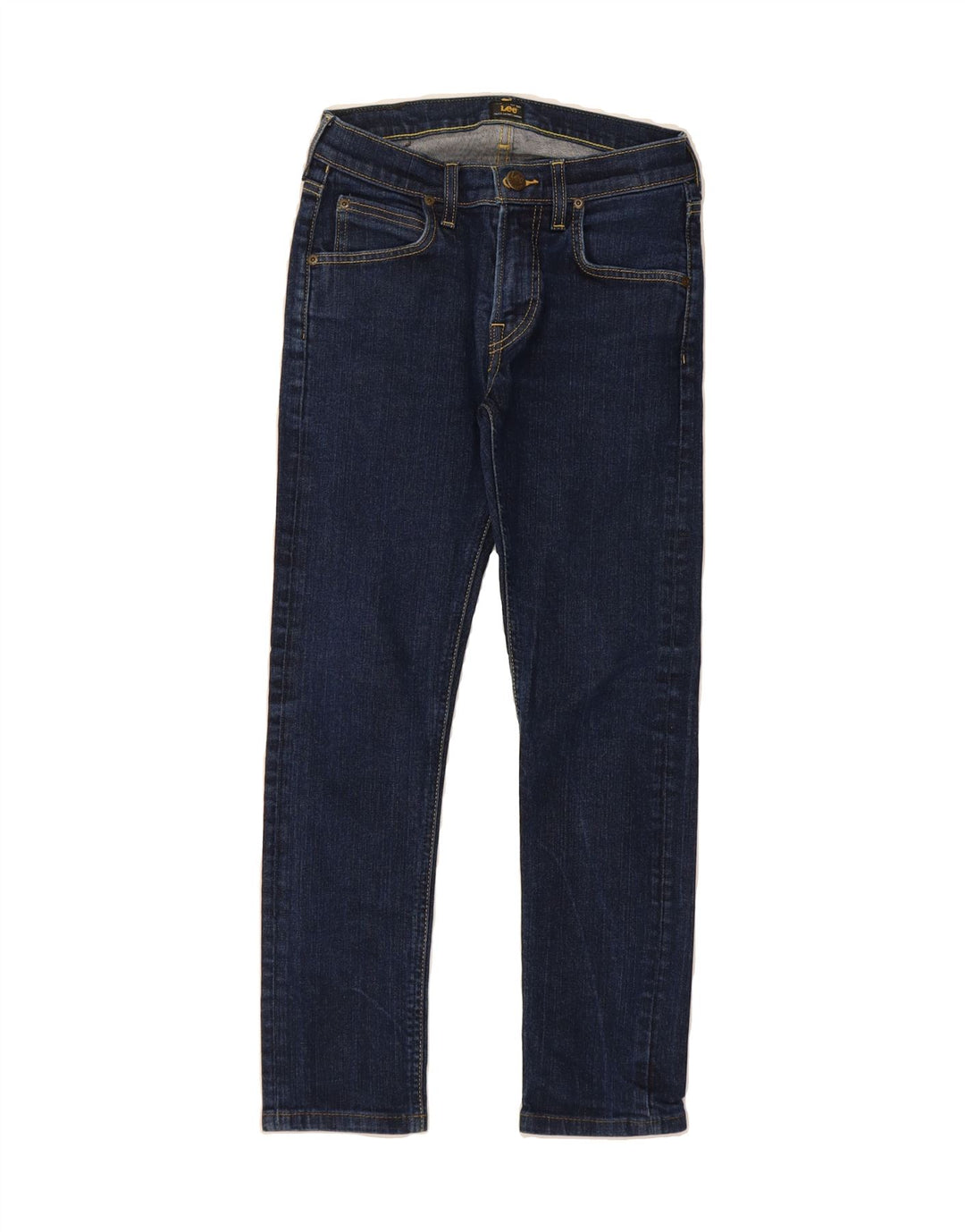 LEE Womens Luke Slim Jeans W27 L24 Navy Blue Cotton Vintage Lee and Second-Hand Lee from Messina Hembry 
