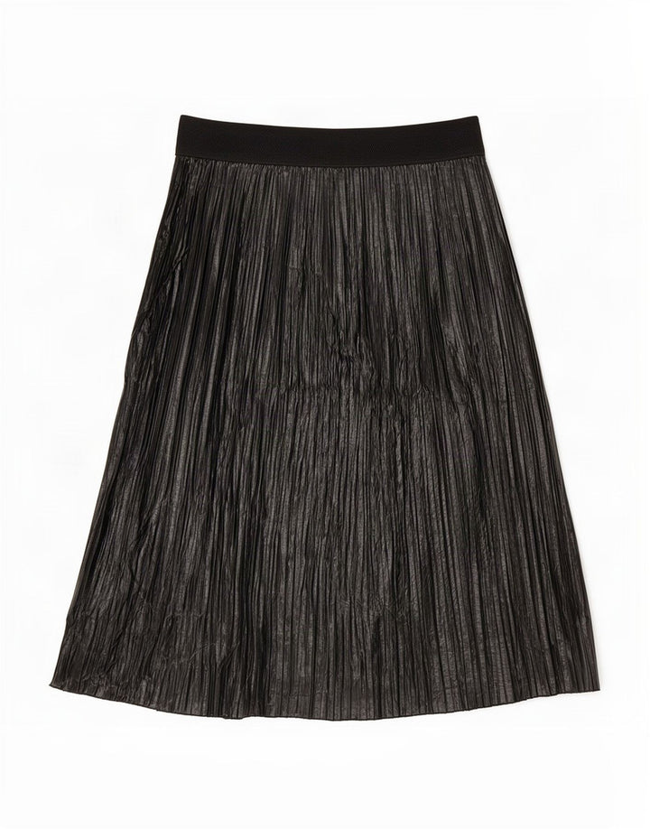 Zara Womens Pleated Skirt Medium W28 Black Polyester