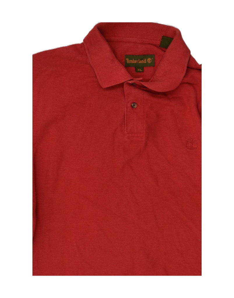 TIMBERLAND Mens Polo Shirt XL Red Cotton | Vintage Timberland | Thrift | Second-Hand Timberland | Used Clothing | Messina Hembry 