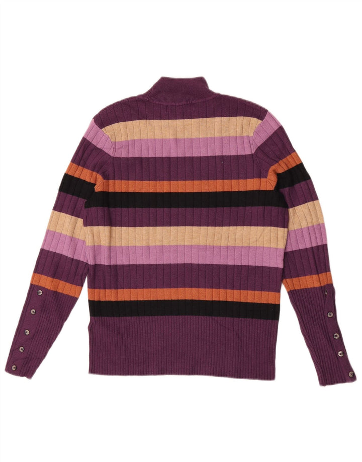 Marks & Spencer Womens Turtle Neck Jumper Sweater UK 12 Medium Purple