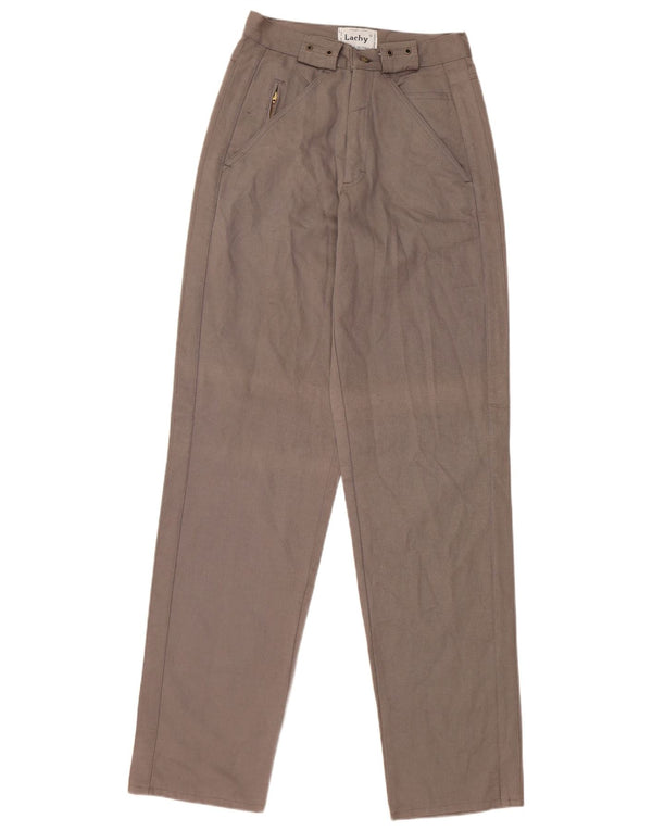 Vintage Womens High Waist Casual Trousers IT 42 Medium W26 L34 Grey