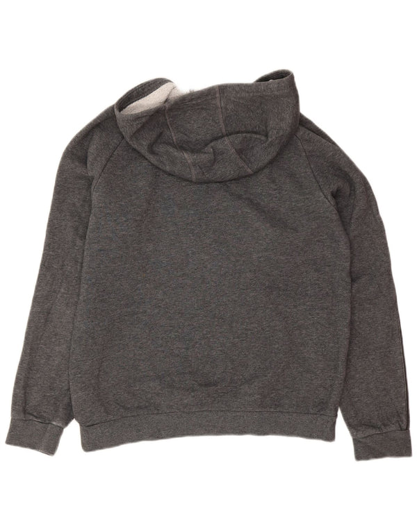 Adidas Girls Hoodie Jumper 11-12 Years Grey Cotton