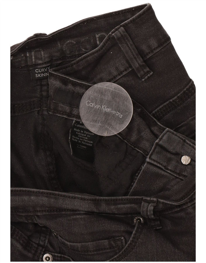 CALVIN KLEIN Womens Curvy Skinny Jeans W34 L30 Grey