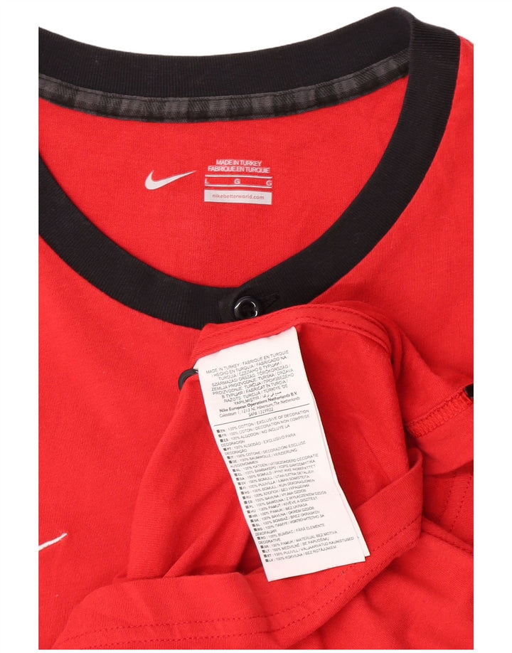 Nike Boys 12-13 Years Large Red Cotton