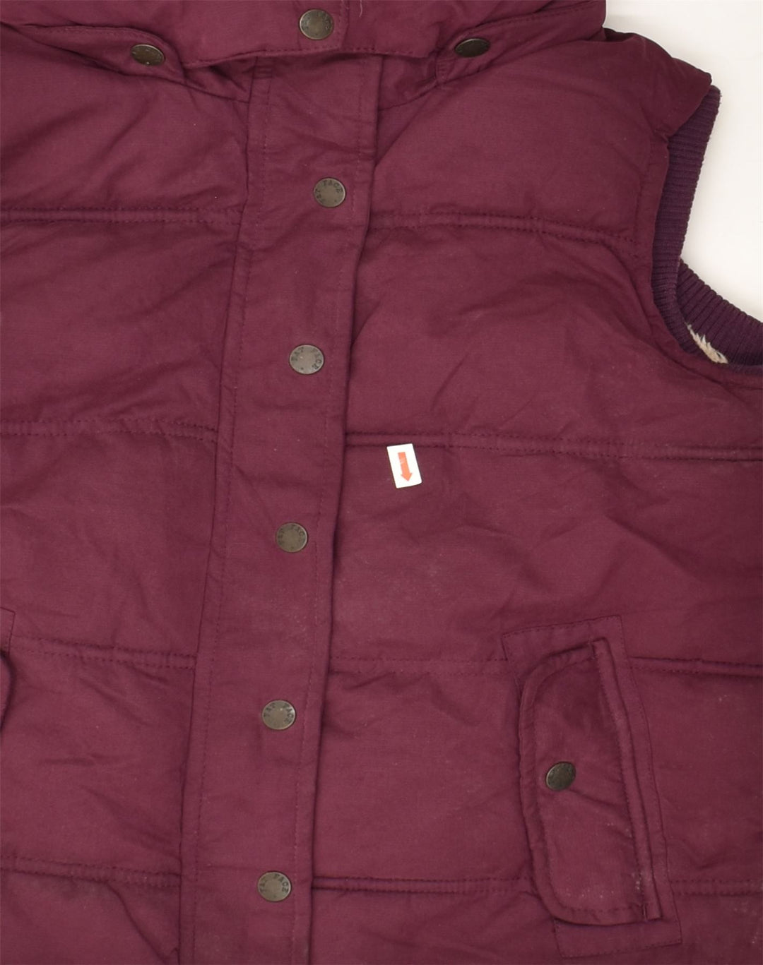 FAT FACE Girls Hooded Padded Gilet 10-11 Years Burgundy Polyester | Vintage Fat Face | Thrift | Second-Hand Fat Face | Used Clothing | Messina Hembry 