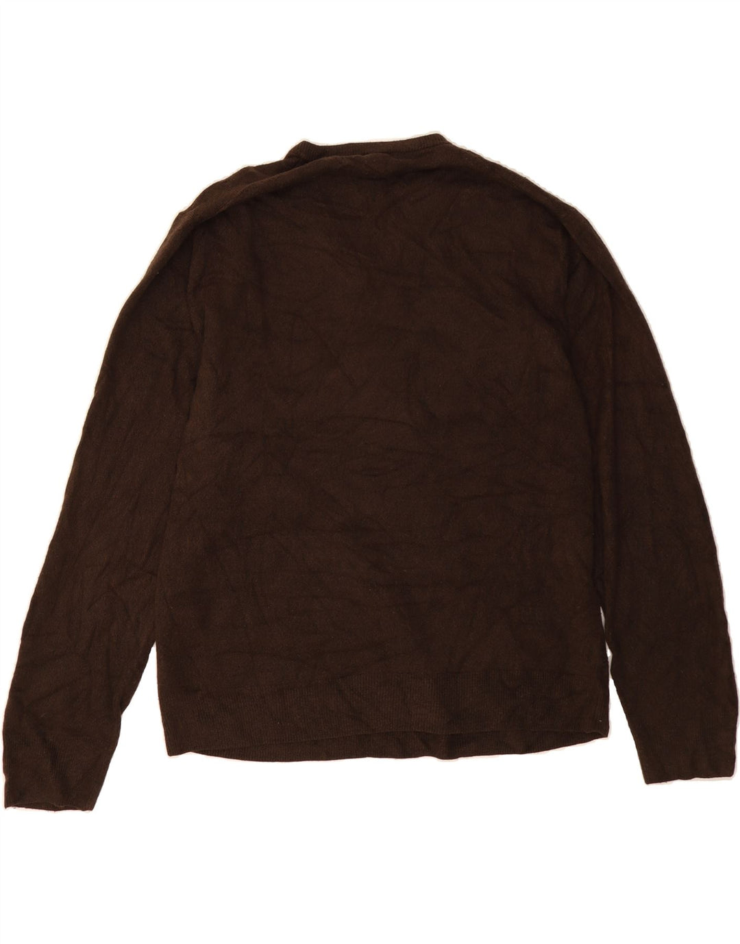 DOCKERS Mens V-Neck Jumper Sweater XL Brown Striped Acrylic Vintage Dockers and Second-Hand Dockers from Messina Hembry 