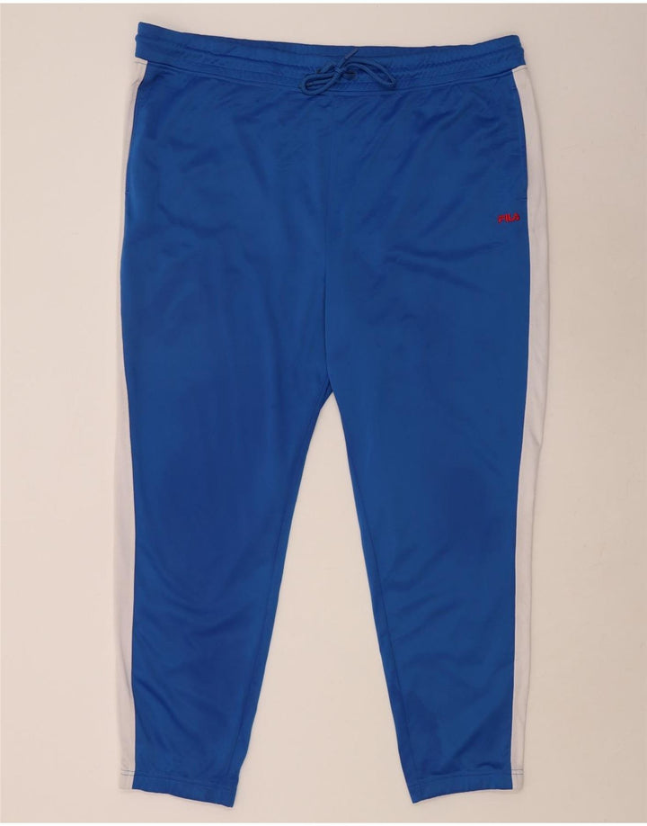 FILA Mens Tracksuit Trousers 4XL  Blue Colourblock Polyester