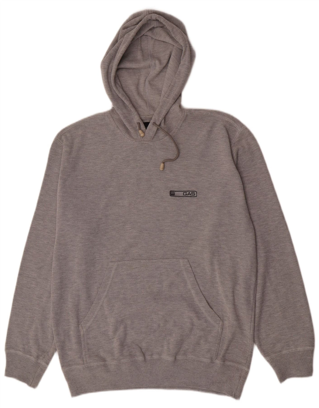 Gas Mens Hoodie Jumper XL Grey Cotton