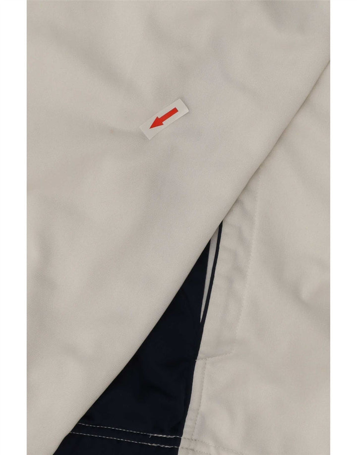 Asics Mens Tracksuit Top Jacket Small White Colourblock Polyester