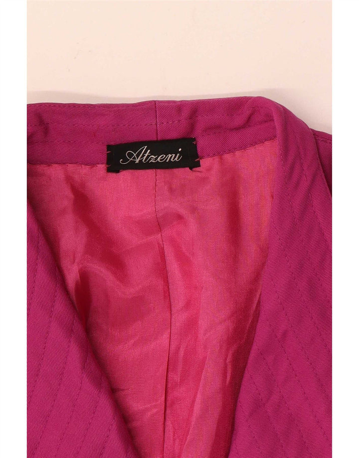 Vintage Womens Double Breasted Blazer Jacket UK 12 Medium Pink