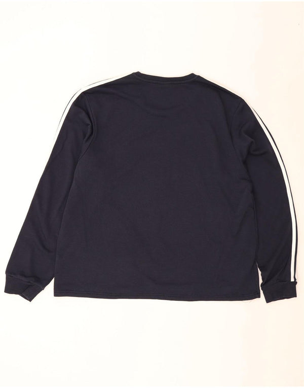 Adidas Mens Sweatshirt Jumper 2XL Navy Blue Cotton