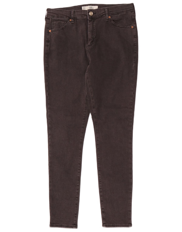 Topshop Womens Sidney Skinny Jeans W30 L28 Black Cotton