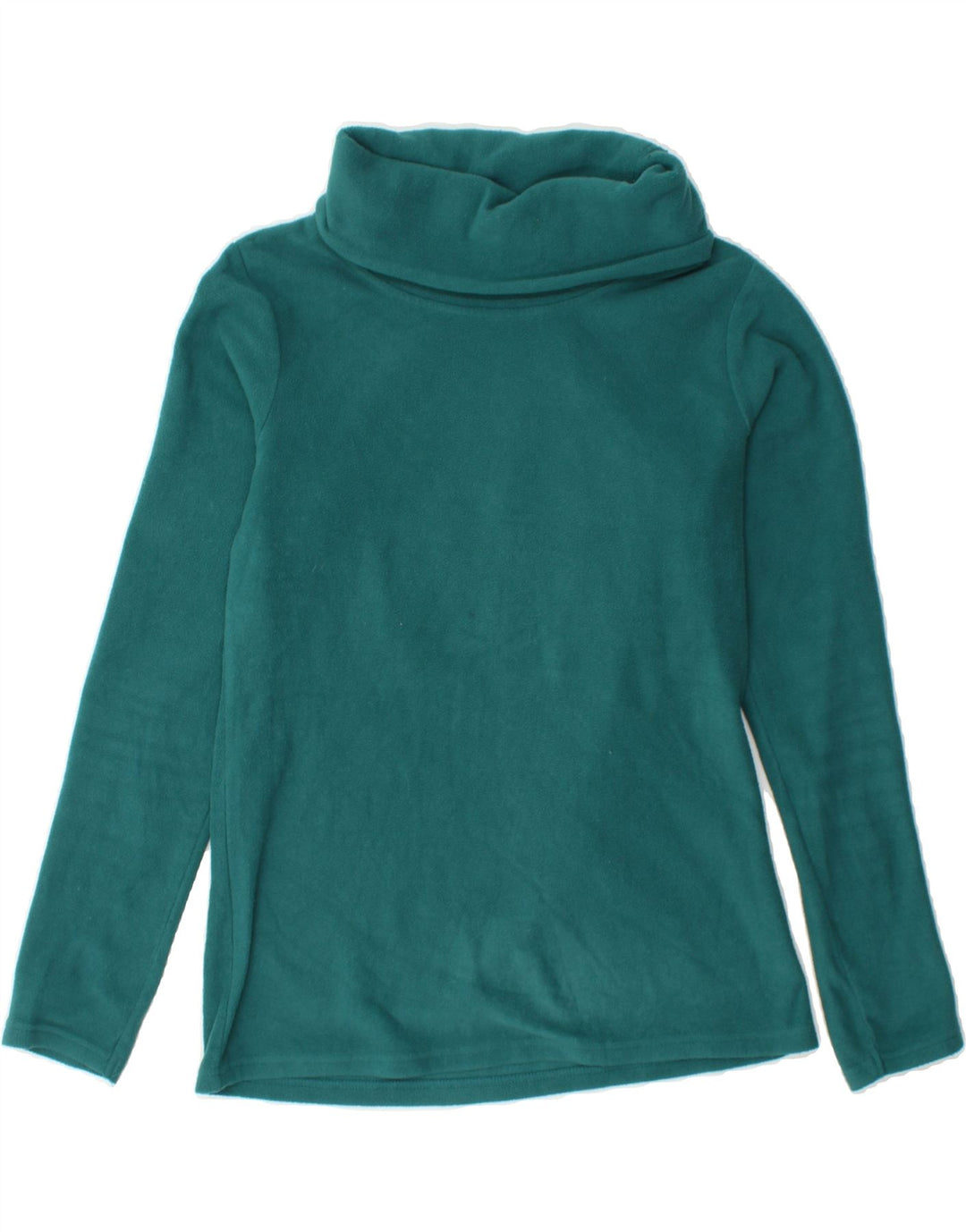 MOUNTAIN WAREHOUSE Womens Roll Neck Fleece Jumper UK 8 Small Green Vintage Mountain Warehouse and Second-Hand Mountain Warehouse from Messina Hembry 