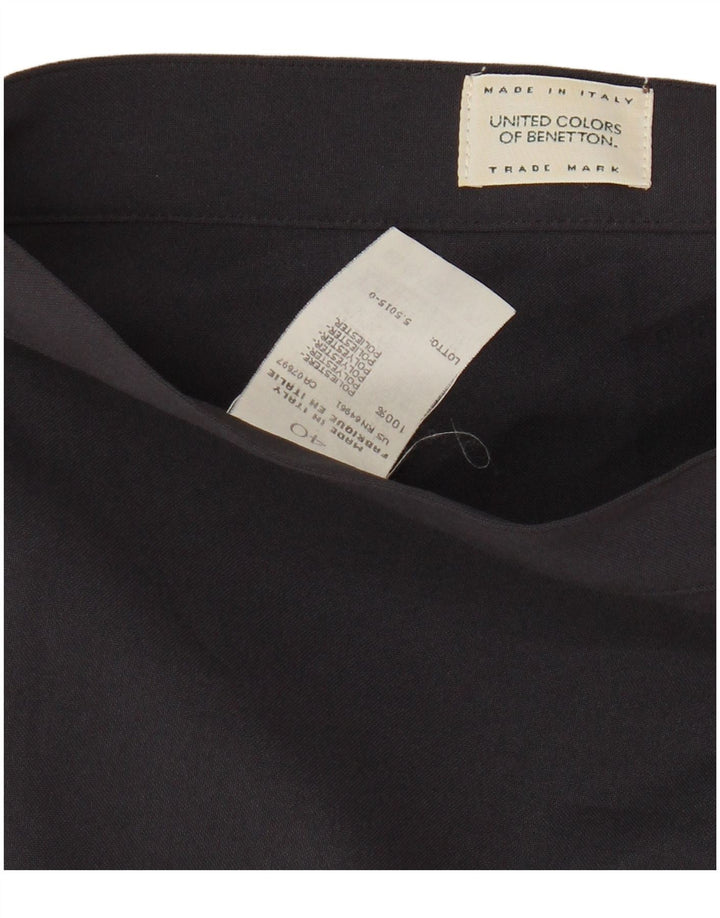 Benetton Womens Mini Skirt IT 40 Small W26  Navy Blue Polyester