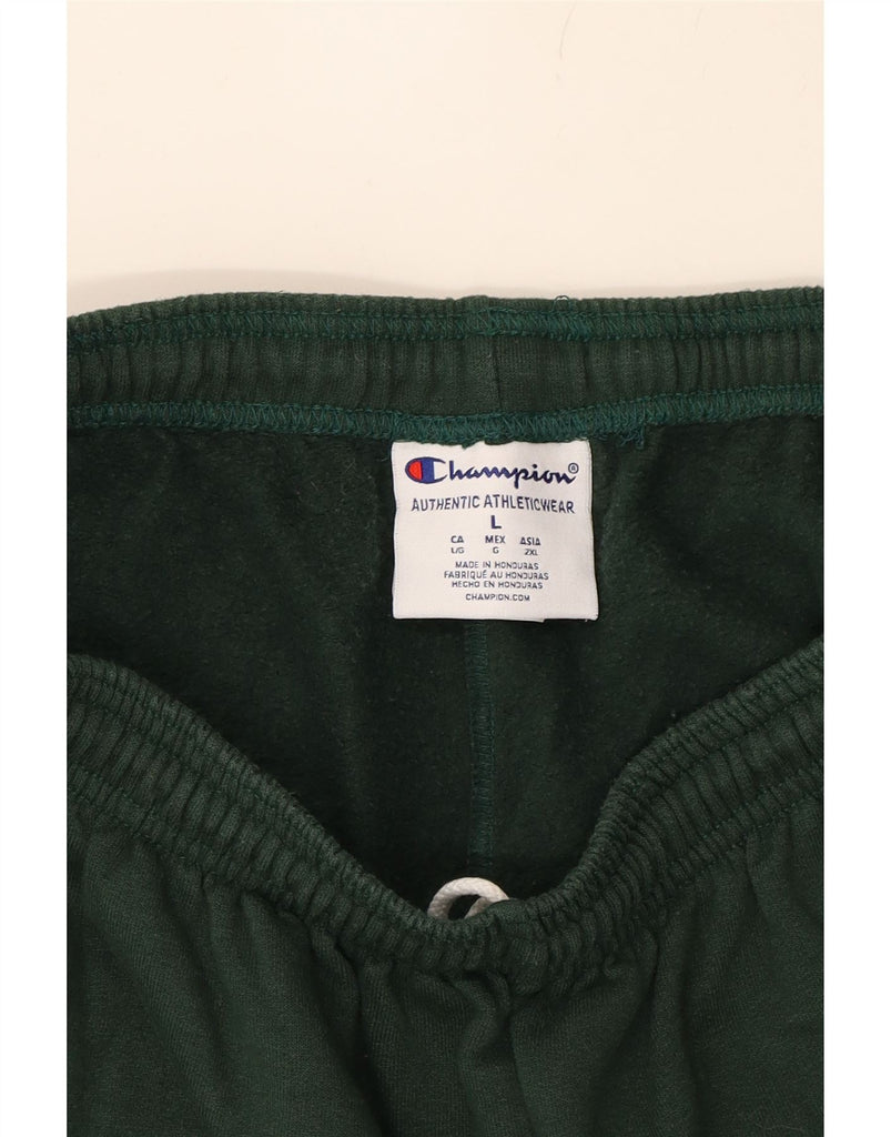 CHAMPION Mens Graphic Tracksuit Trousers Joggers Large  Green Cotton Vintage Champion and Second-Hand Champion from Messina Hembry 