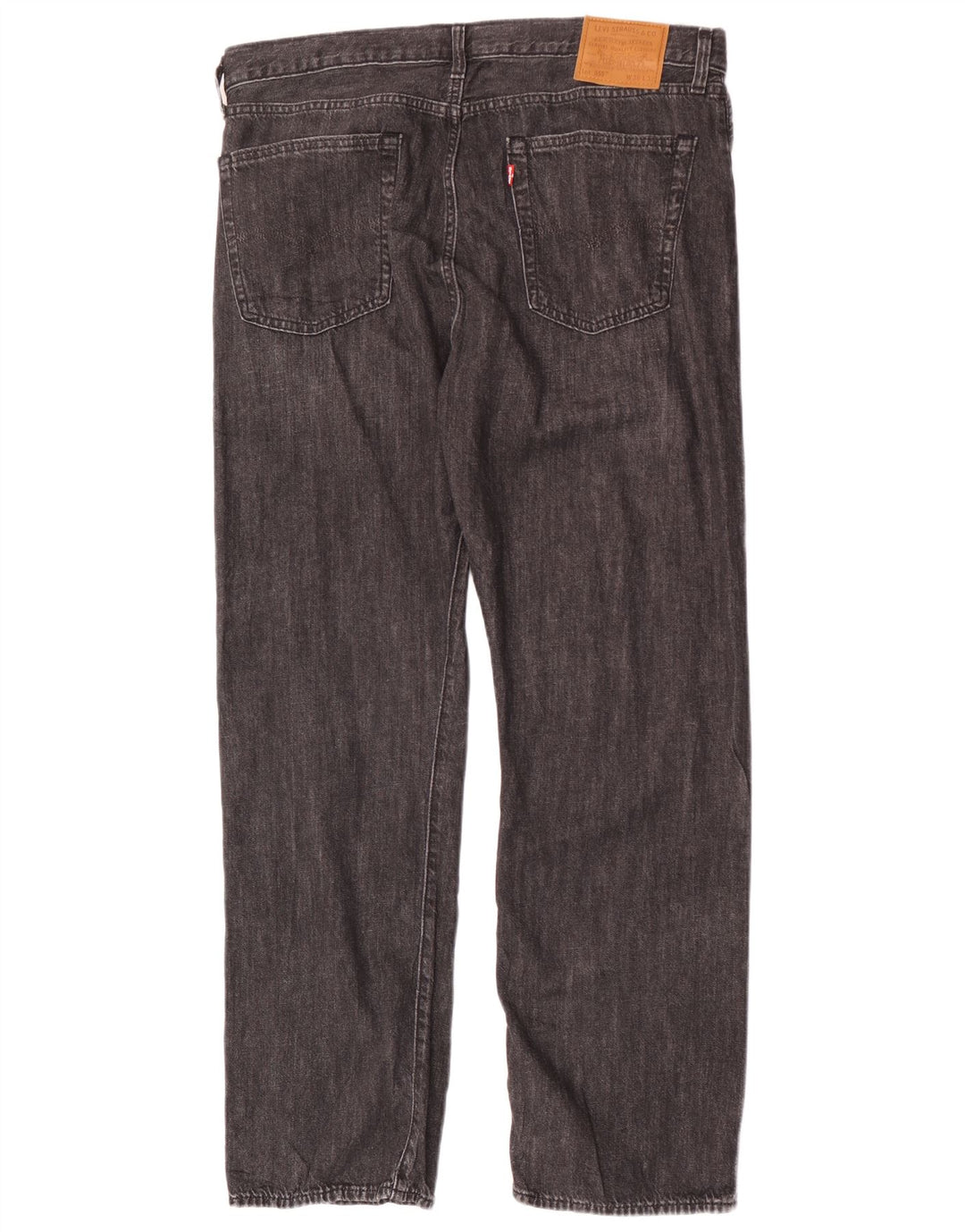 LEVI'S Mens Relaxed Fit Straight Jeans W36 L32 Black Cotton