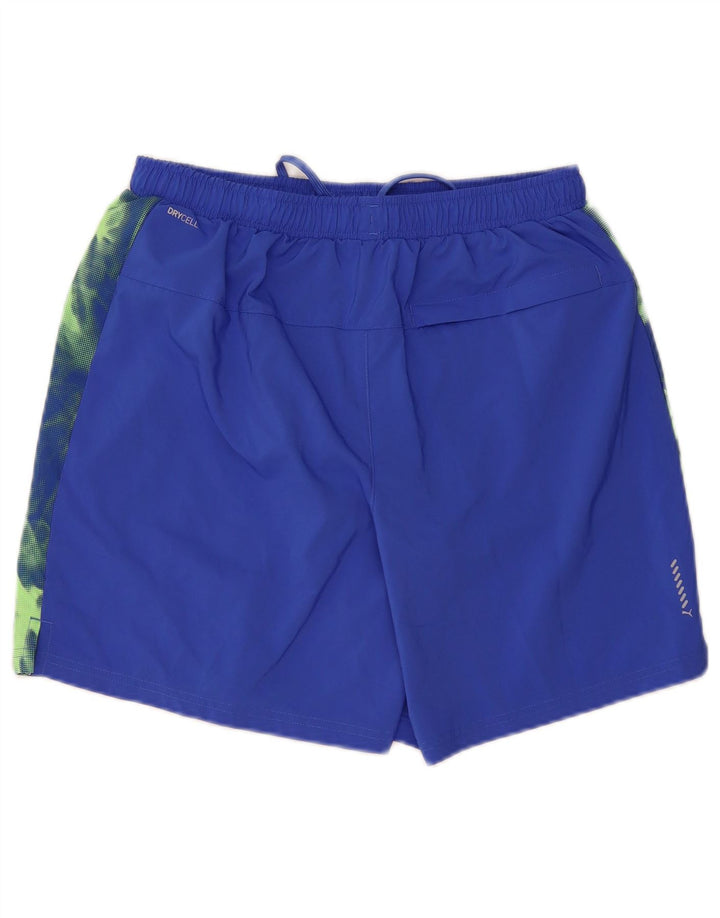 PUMA Mens Sport Shorts Medium  Blue Camouflage Polyester