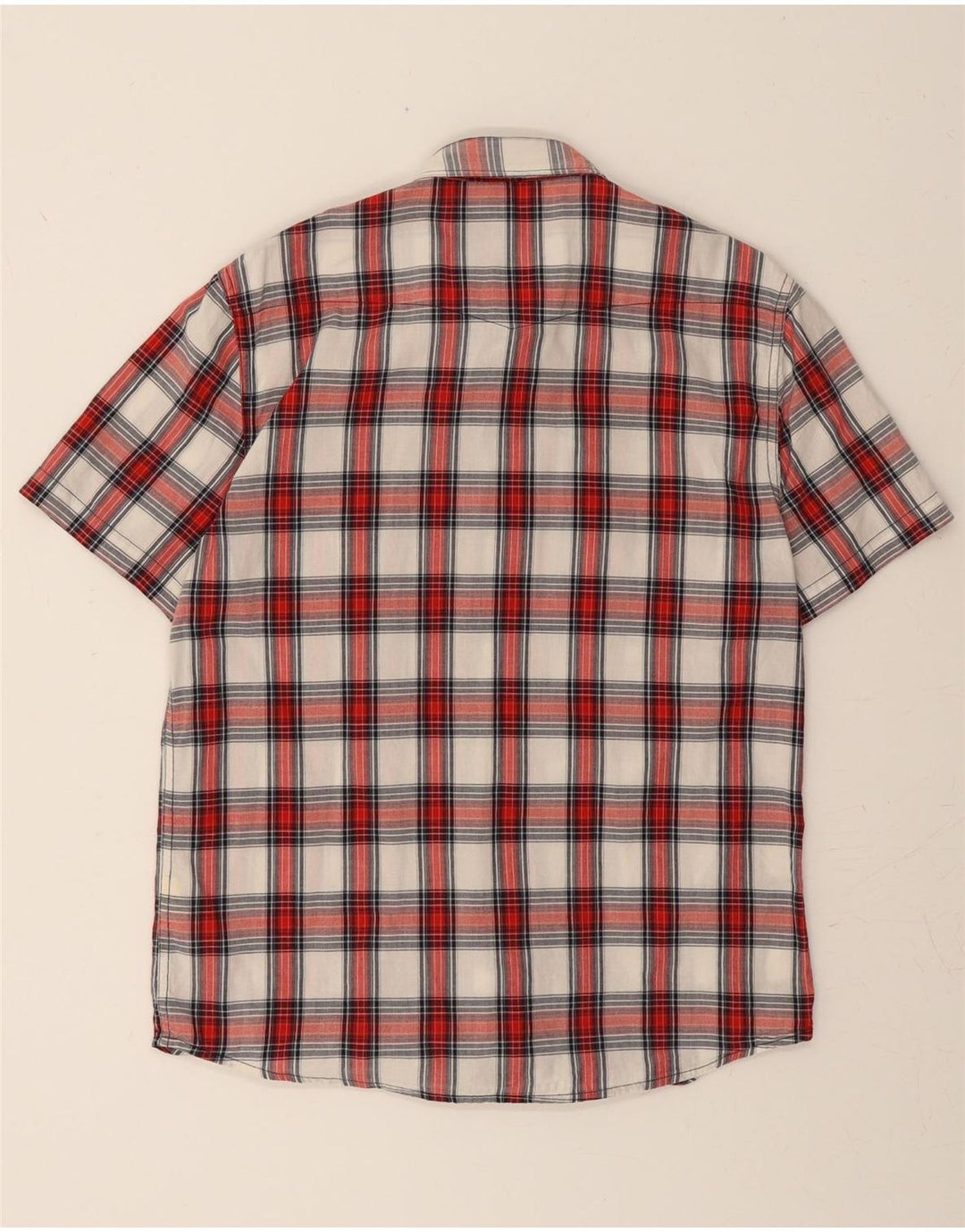 LEE Mens Short Sleeve Shirt Large Red Check Cotton Vintage Lee and Second-Hand Lee from Messina Hembry 
