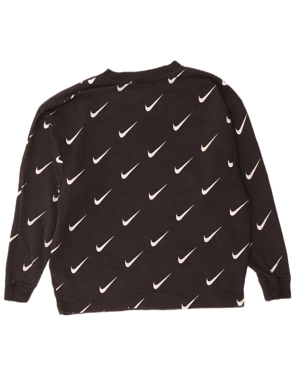 NIKE Mens Graphic Sweatshirt Jumper XS Black Cotton