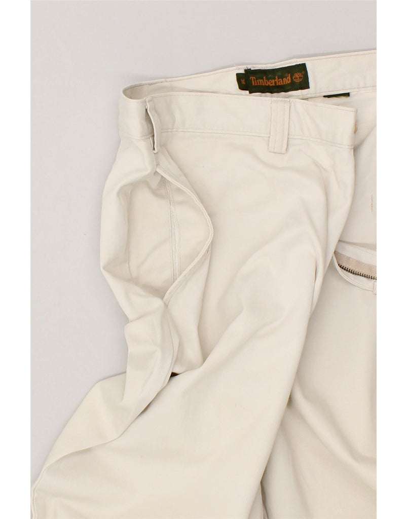 TIMBERLAND Mens Straight Cropped Trousers W36 L24 Beige | Vintage Timberland | Thrift | Second-Hand Timberland | Used Clothing | Messina Hembry 