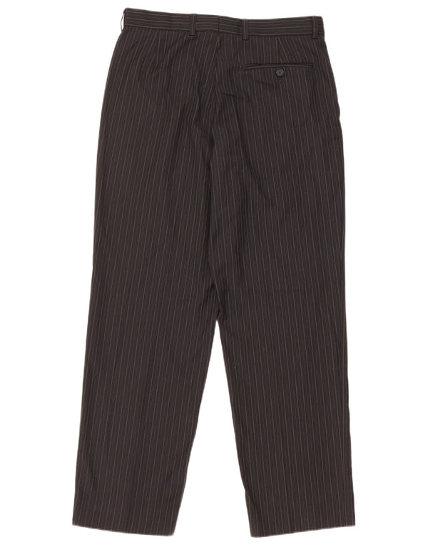 Marks & Spencer Mens Tailored Fit Casual Trousers W30 L29 Navy Blue Striped