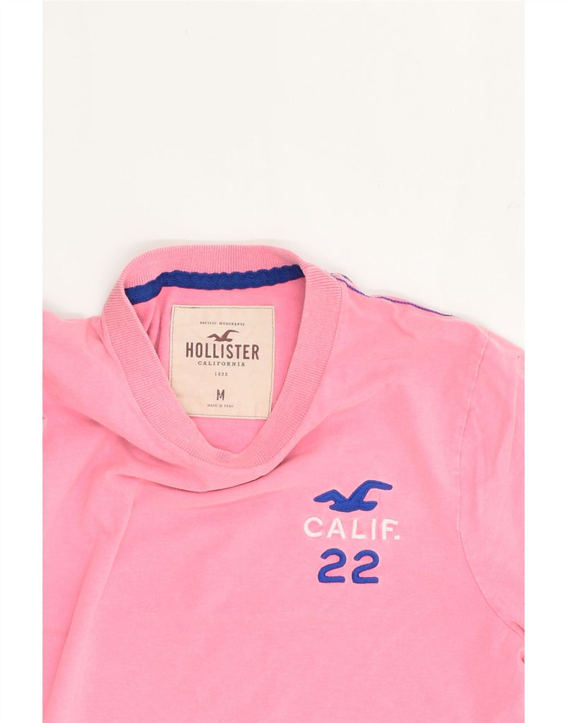 HOLLISTER Womens Top Long Sleeve UK 12 Medium Pink Cotton | Vintage Hollister | Thrift | Second-Hand Hollister | Used Clothing | Messina Hembry 