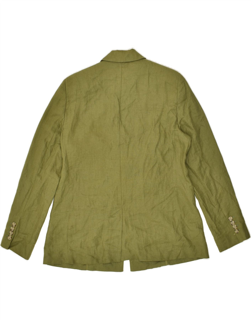JAEGER Womens 1 Button Blazer Jacket UK 12 Medium Green | Vintage Jaeger | Thrift | Second-Hand Jaeger | Used Clothing | Messina Hembry 