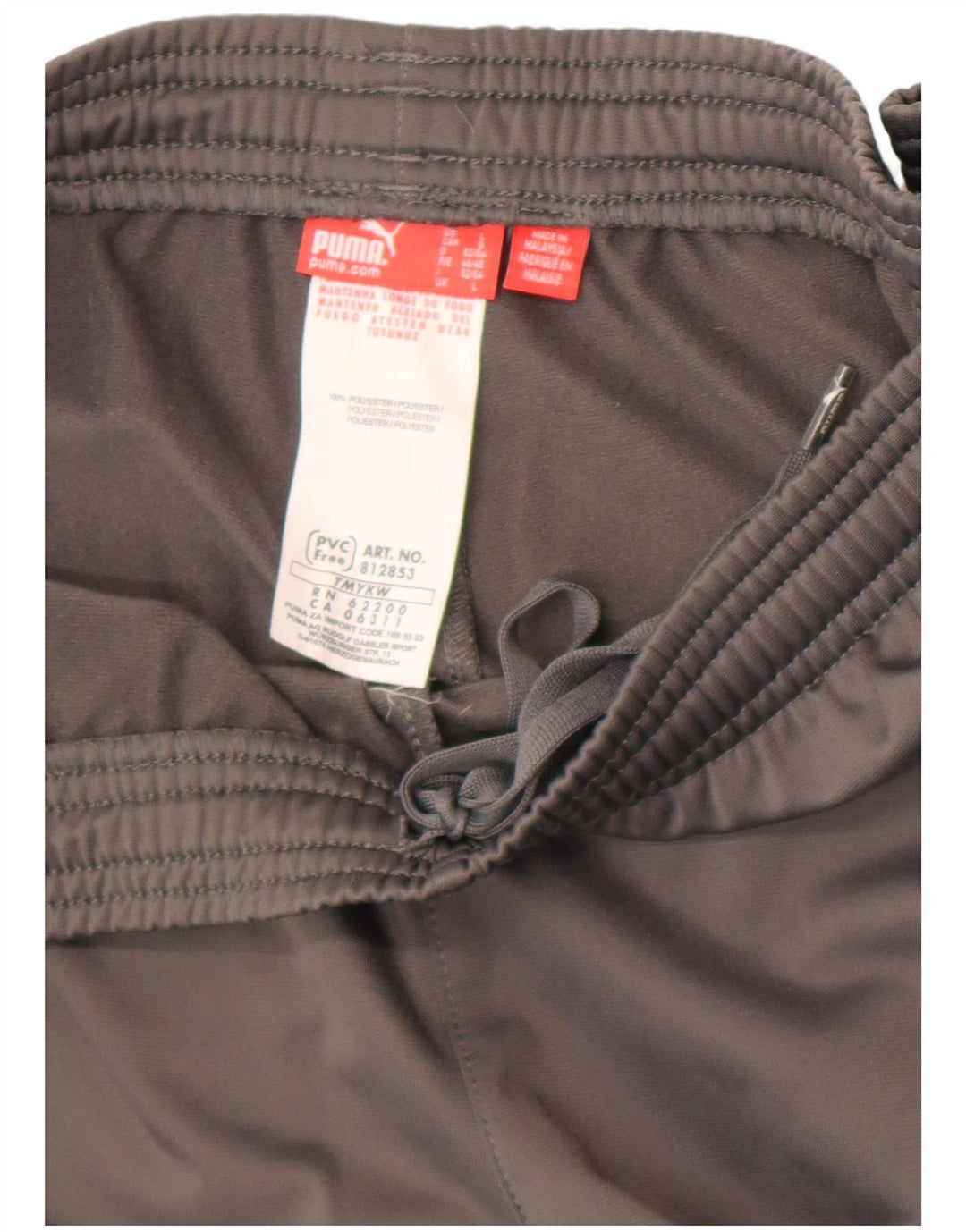 Puma Mens Tracksuit Trousers Large Grey Polyester