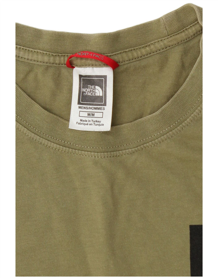 THE NORTH FACE Mens T-Shirt Top Medium Khaki Cotton