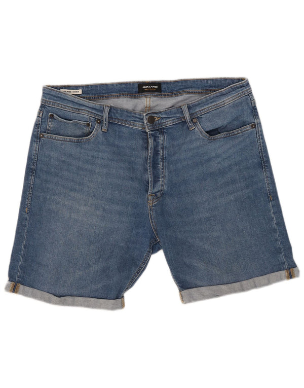 Jack & Jones Mens Chris Relaxed Fit Denim Shorts XL W38 Blue Cotton