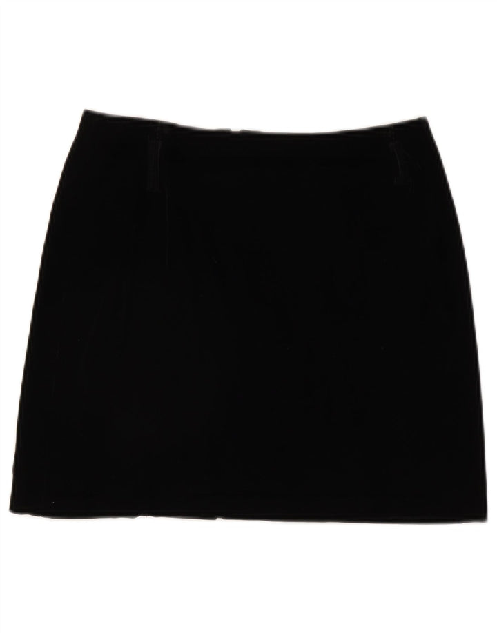 MAX & CO. Womens Corduroy Skirt UK 10 Small W27  Black Acrylic