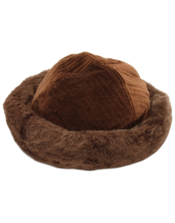 Vintage Womens Corduroy Bucket Hat Large Brown