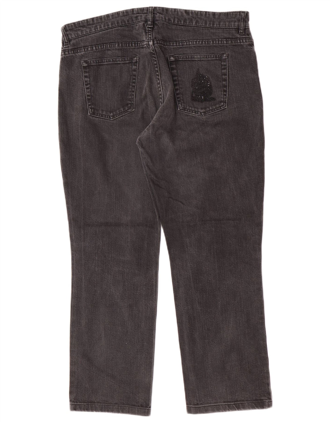 Marina Yachting Womens Cropped Jeans W33 L26 Grey Cotton