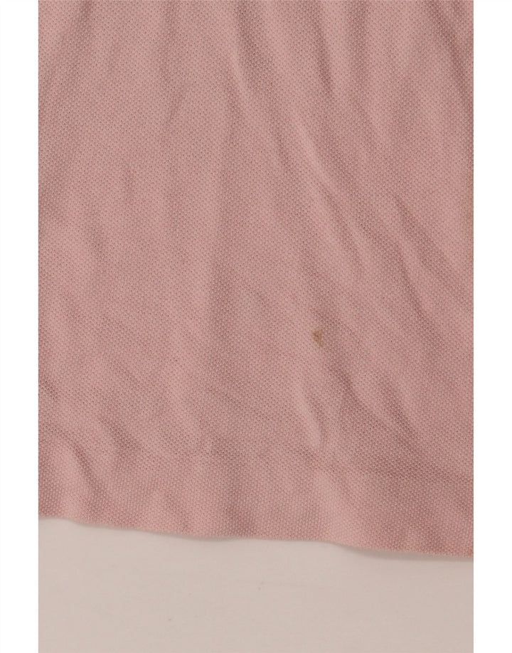 Lacoste Mens Polo Shirt Size 4 Medium Pink Cotton