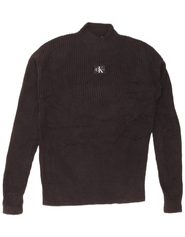 Calvin Klein Jeans Mens Turtle Neck Jumper Sweater Large Black