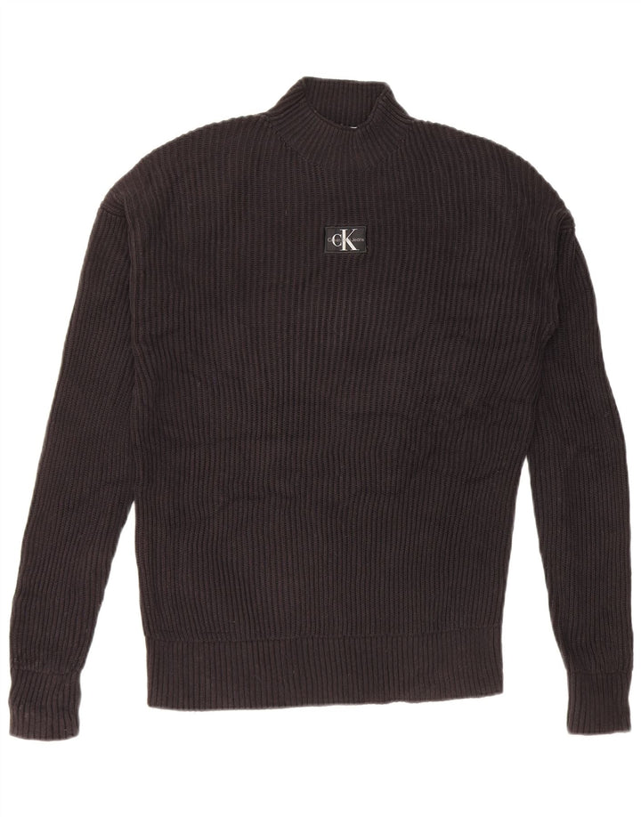 Calvin Klein Jeans Mens Turtle Neck Jumper Sweater Large Black
