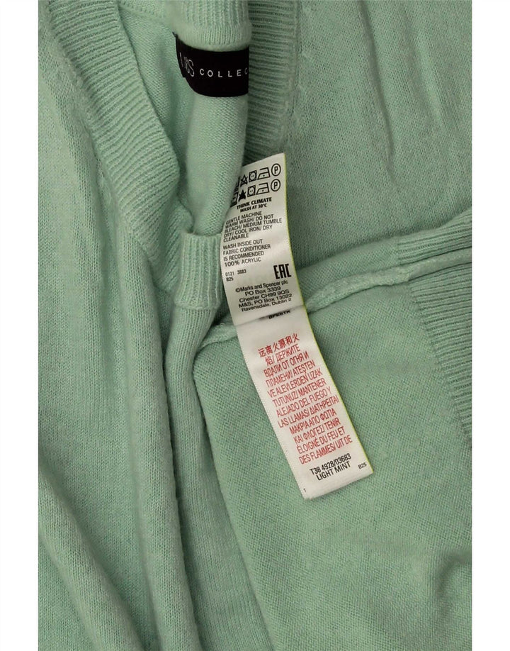 Marks & Spencer Womens Crew Neck Jumper Sweater UK 16 Large Turquoise