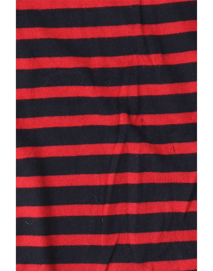 Zara Mens Crew Neck Jumper Sweater XL Navy Blue Striped