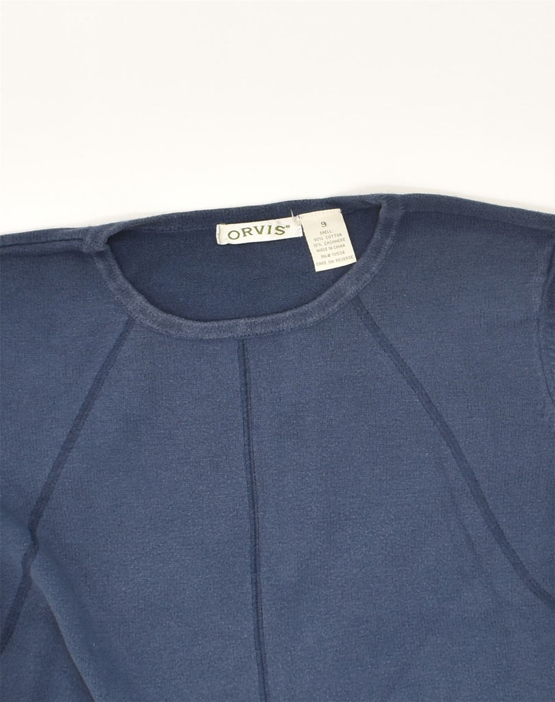 ORVIS Womens Sweatshirt Jumper UK 10 Small Navy Blue Cotton | Vintage Orvis | Thrift | Second-Hand Orvis | Used Clothing | Messina Hembry 