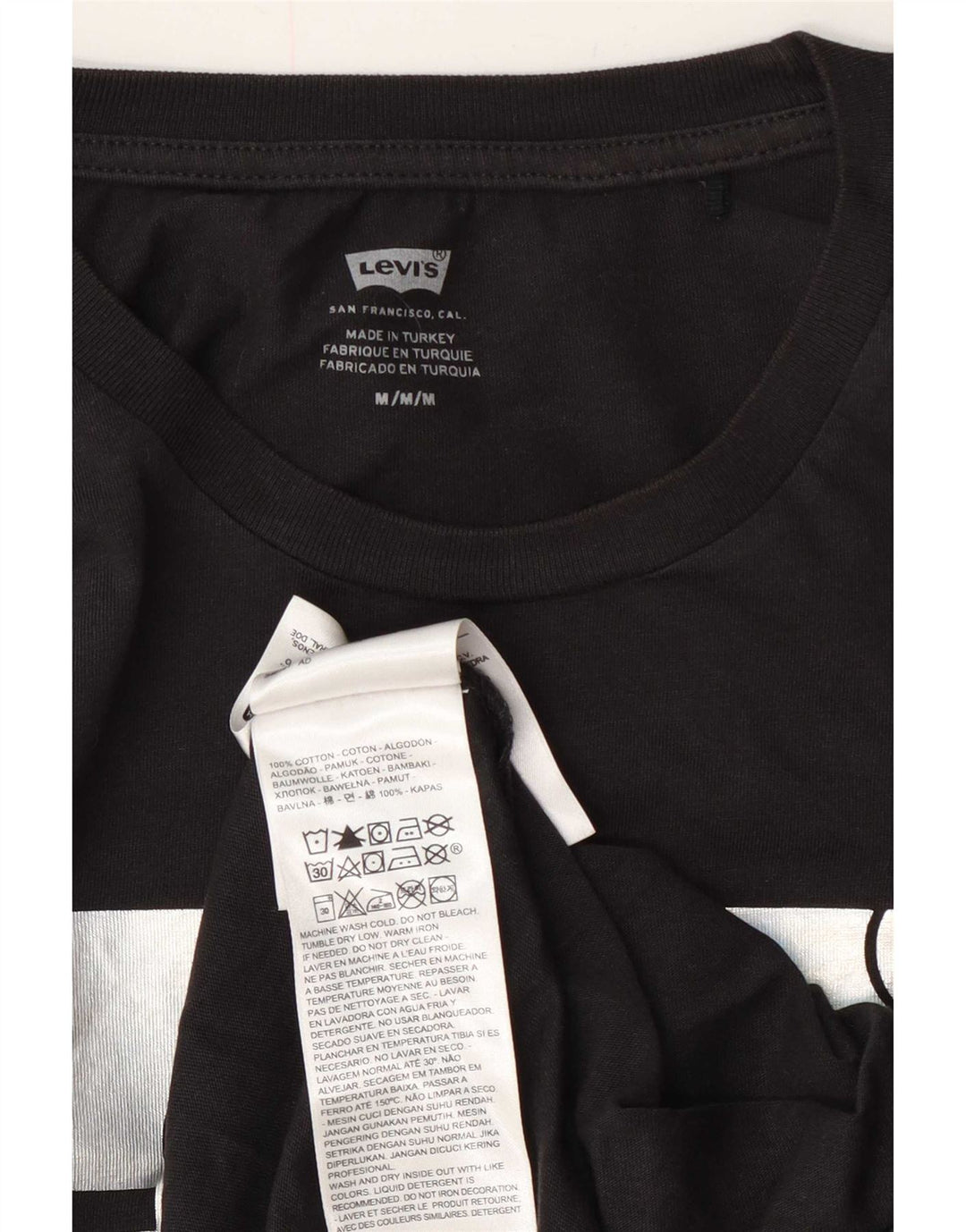Levi's Womens Graphic T-Shirt Top UK 14 Medium Grey Cotton
