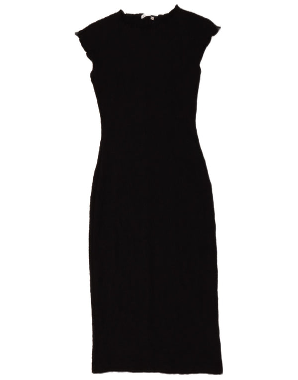 Zara Womens Sheath Dress UK 8 Small Black
